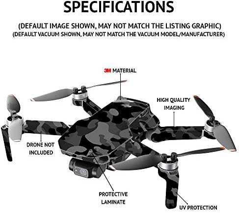 אמיסקינס תואם ל- DJI Mini 2 מזלט נייד - שיש ארגמן | כיסוי עטיפת מדבקות ויניל מגן, עמיד וייחודי ויניל